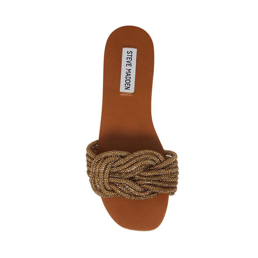 Steve Madden ADORE Női Papucs Bronze | 086XKPJLI