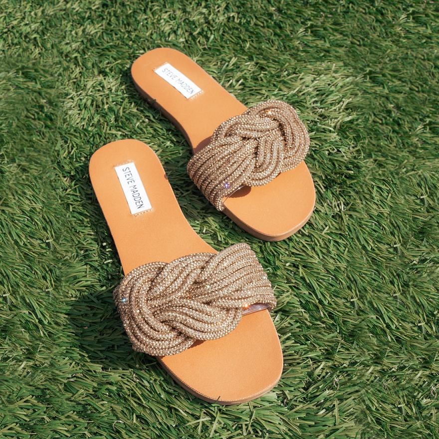 Steve Madden ADORE Női Papucs Bronze | 086XKPJLI