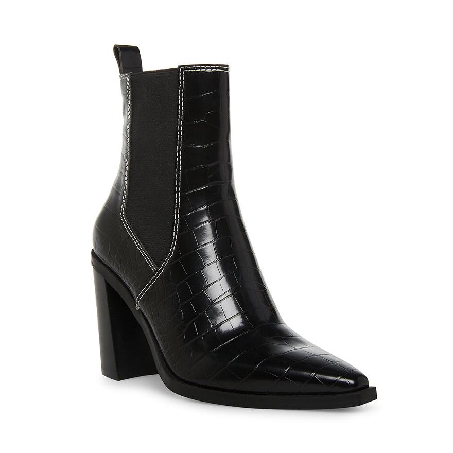 Steve Madden AKORI Női Bokacsizma Fekete | 826HWERFG