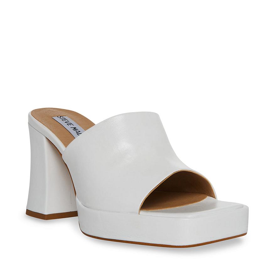 Steve Madden ALEX Női Mule Cipő Fehér | 584VOWAFB