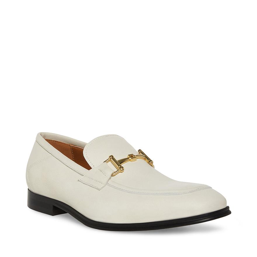 Steve Madden ARCHEE Férfi Loafer Cipő Bone | 249WKFXOL