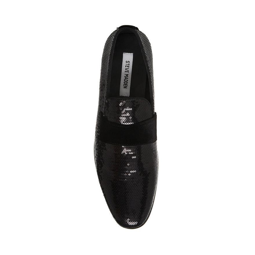 Steve Madden ARLES Férfi Loafer Cipő Fekete | 296LRXWYO