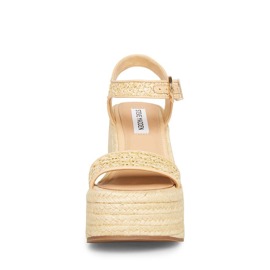 Steve Madden AUBURN Női Platform Cipő Bézs | 237FYQRLJ