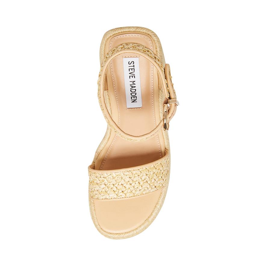 Steve Madden AUBURN Női Platform Cipő Bézs | 237FYQRLJ