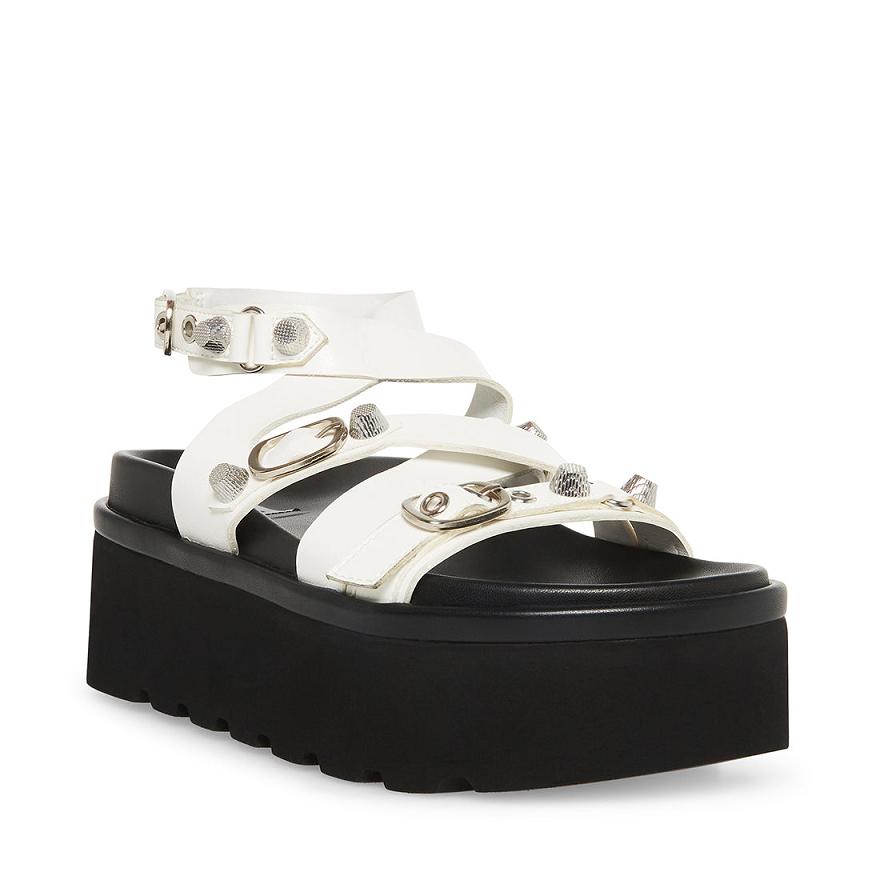 Steve Madden BRANT Női Szandál Fehér | 049CORQYV