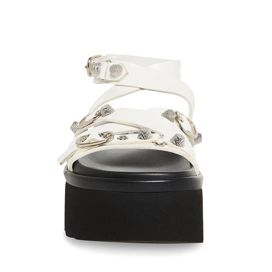 Steve Madden BRANT Női Szandál Fehér | 049CORQYV