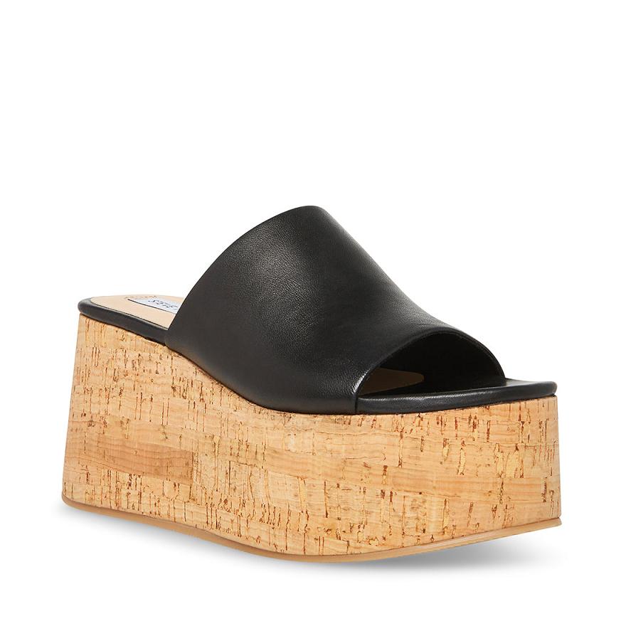Steve Madden CALYSTA Női Lapos Szandál Fekete | 209BGRFTC