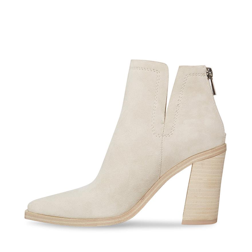 Steve Madden CORNELIA Női Bokacsizma Bone Suede | 721LKBXJS