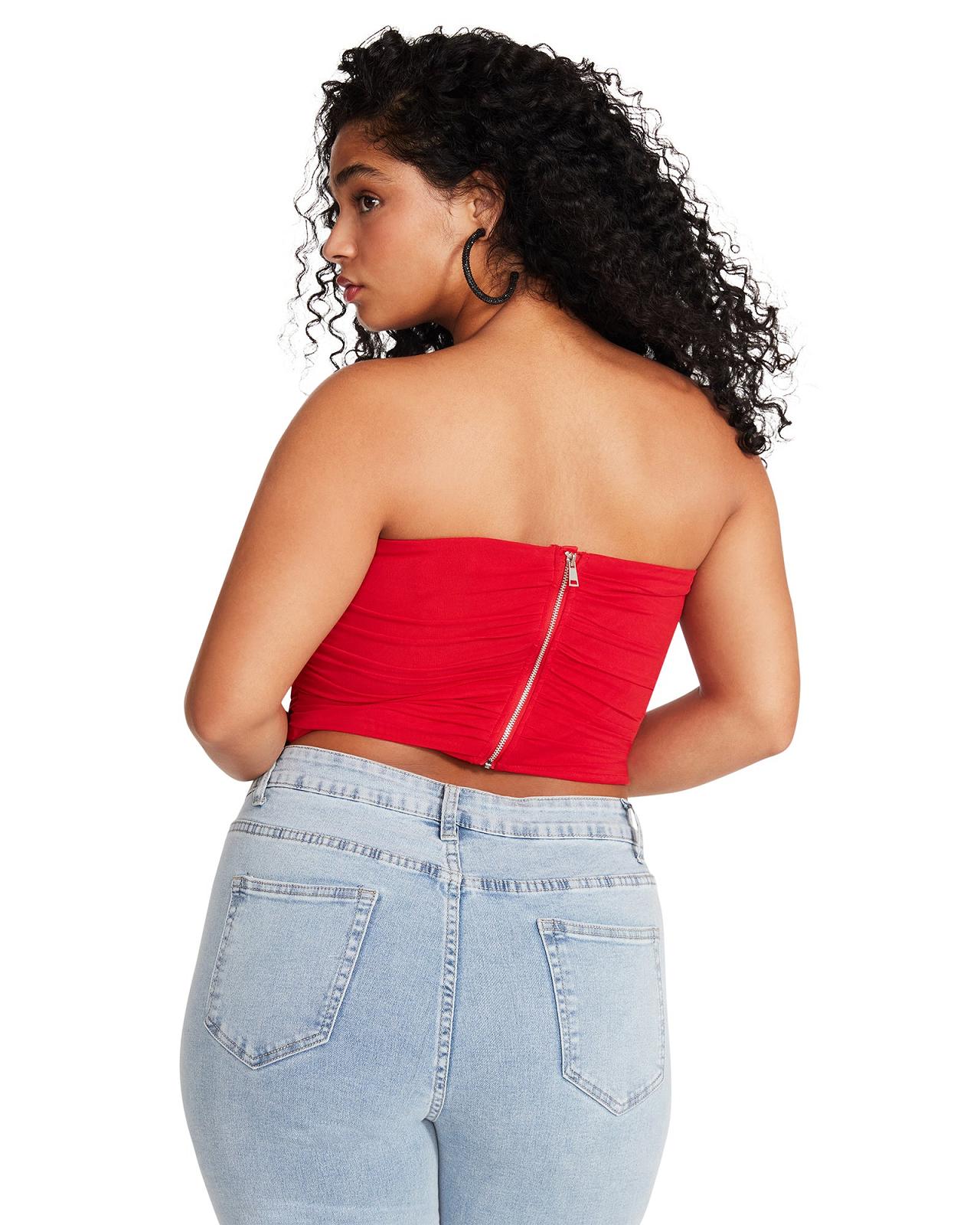 Steve Madden DAHLIA TOP Női Felsők Piros | 598TWVRCQ
