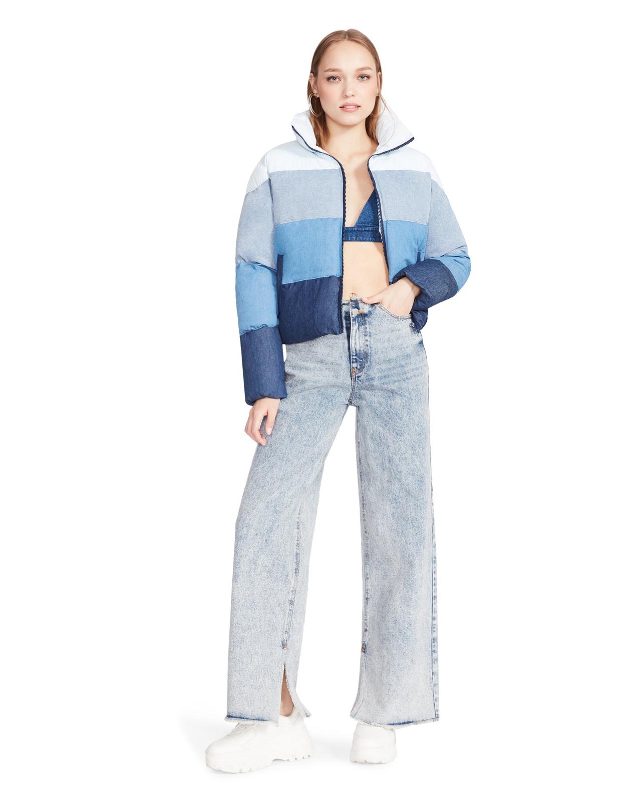 Steve Madden DAISY JACKET Női Kabát Denim | 476GTHWNJ