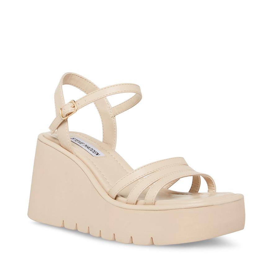 Steve Madden DANE Női Szandál Bone | 142KJGNZH
