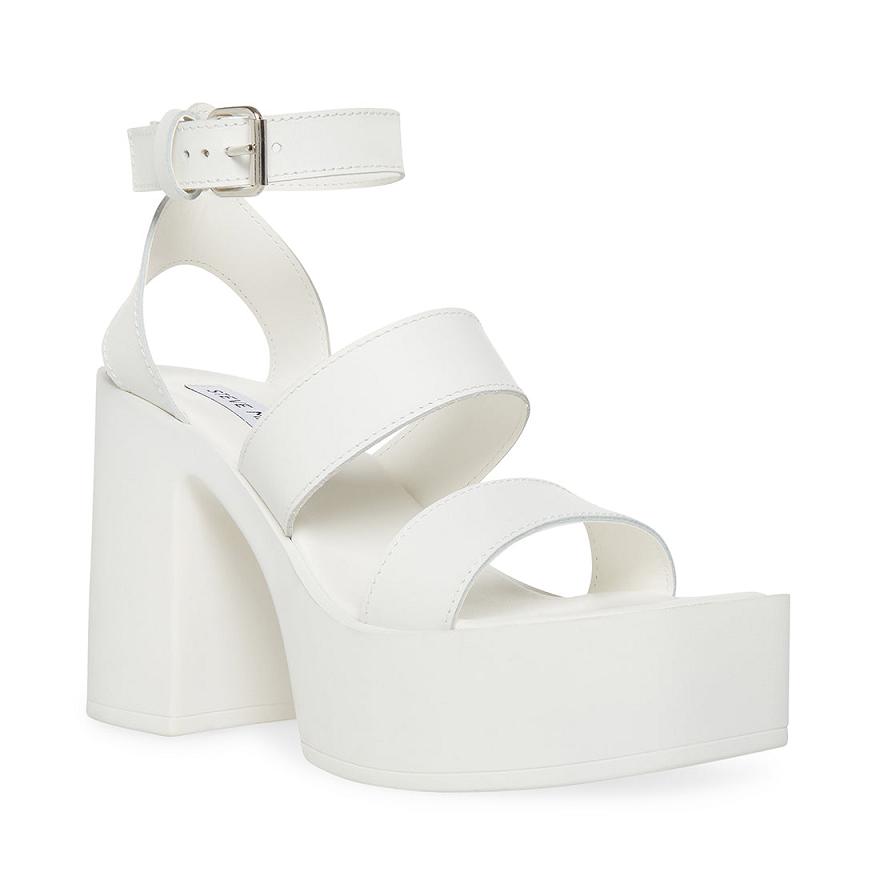 Steve Madden DORA Női Szandál Fehér | 819MCQEST