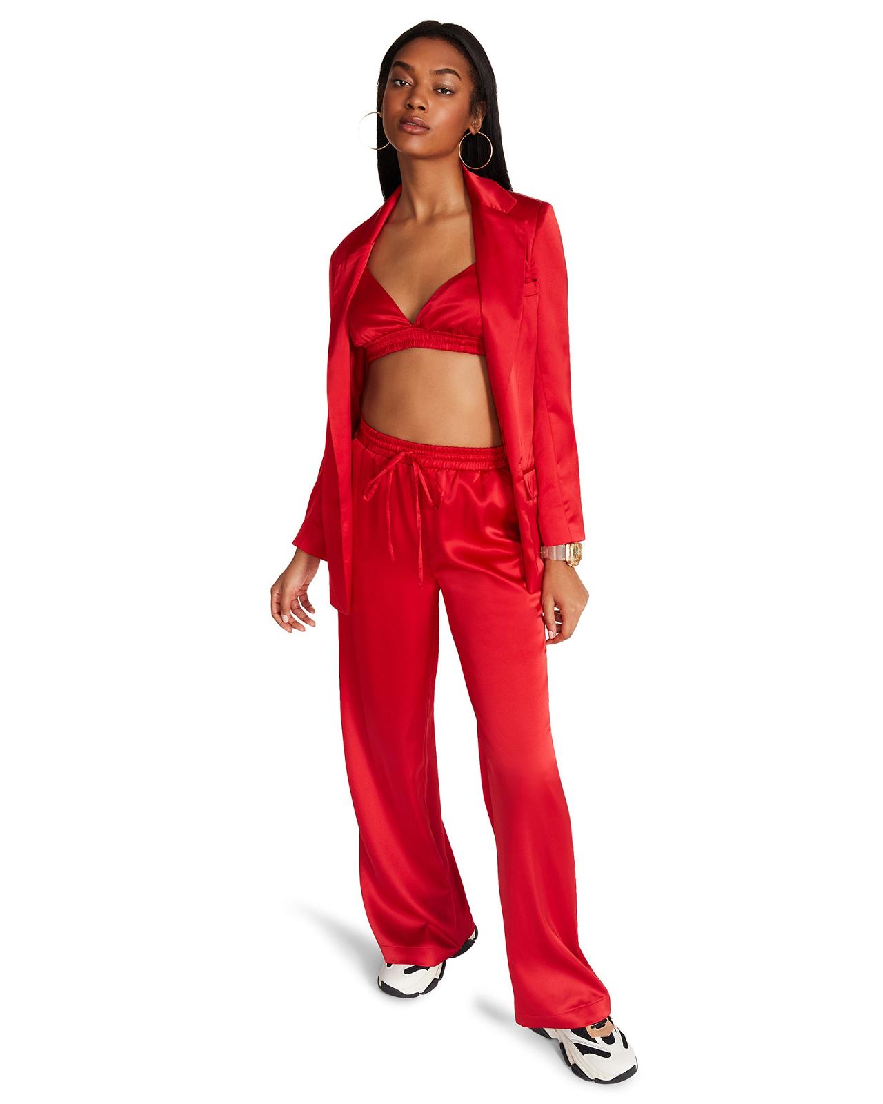 Steve Madden DORIAN PANT Női Alsók Piros | 630ZTJXOK