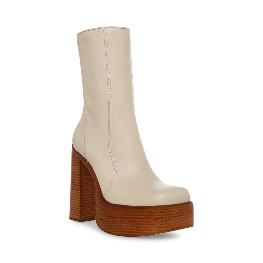 Steve Madden DWANE Női Bokacsizma Bone | 087PLRBIO