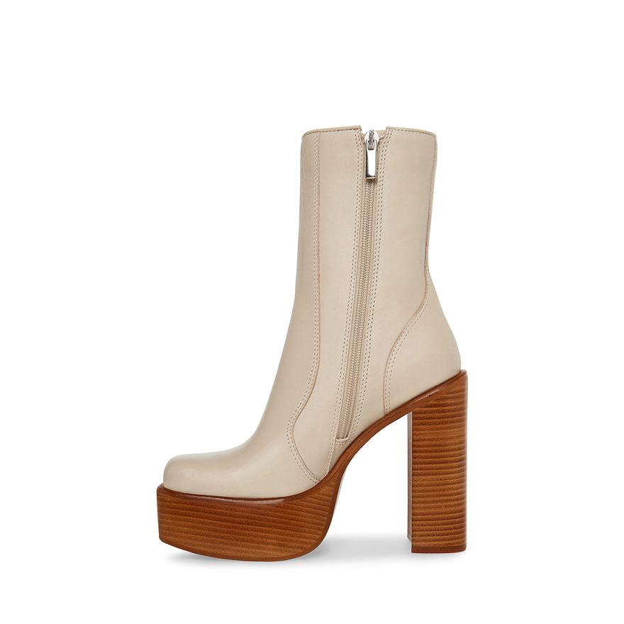 Steve Madden DWANE Női Bokacsizma Bone | 087PLRBIO