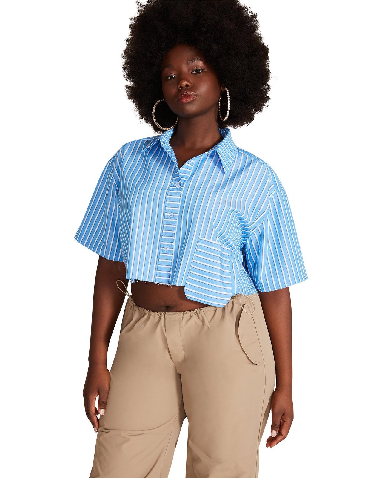 Steve Madden ELLISON TOP Női Ingek Kék | 576PQWXDA