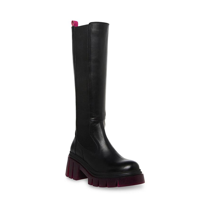 Steve Madden GAGE Női Hosszú Szárú Csizma Fekete | 810ATKPQC