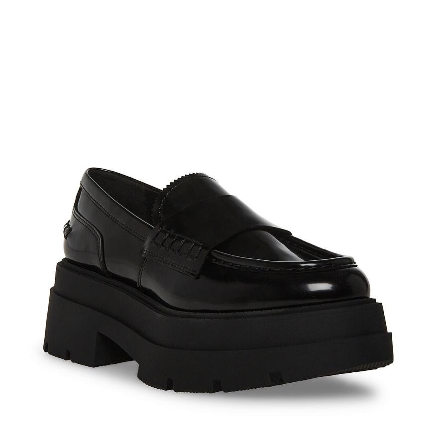 Steve Madden GAVEN Női Loafer Cipő Fekete | 945OFBYCZ