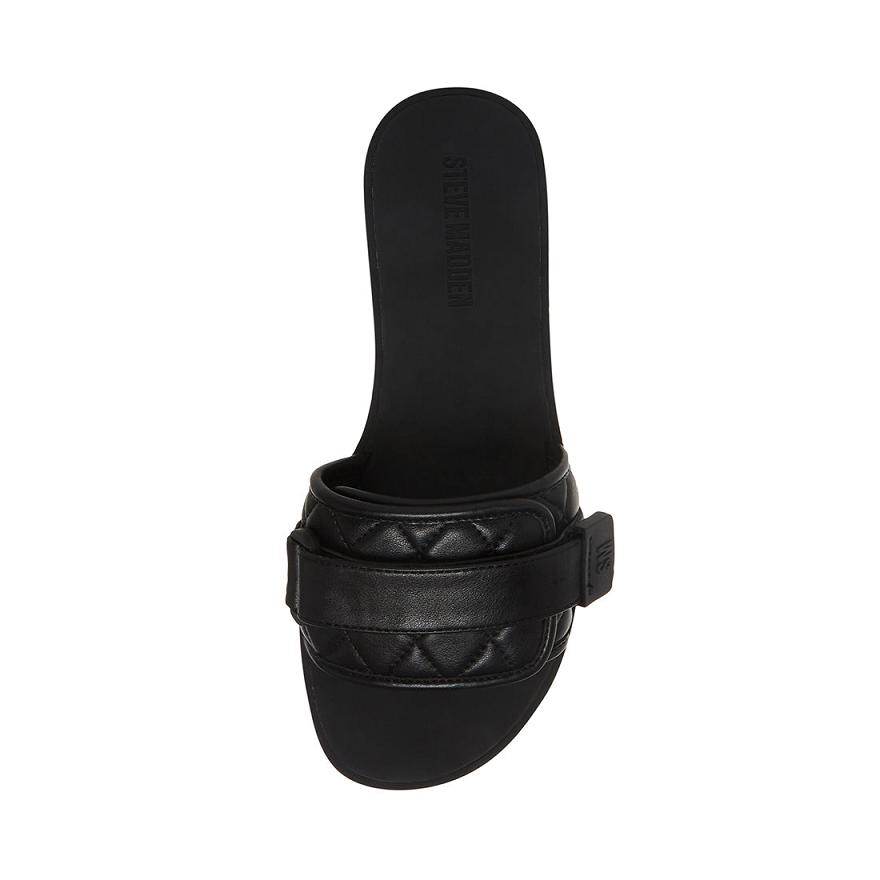 Steve Madden JANELLE Női Papucs Fekete | 072LYKNOR