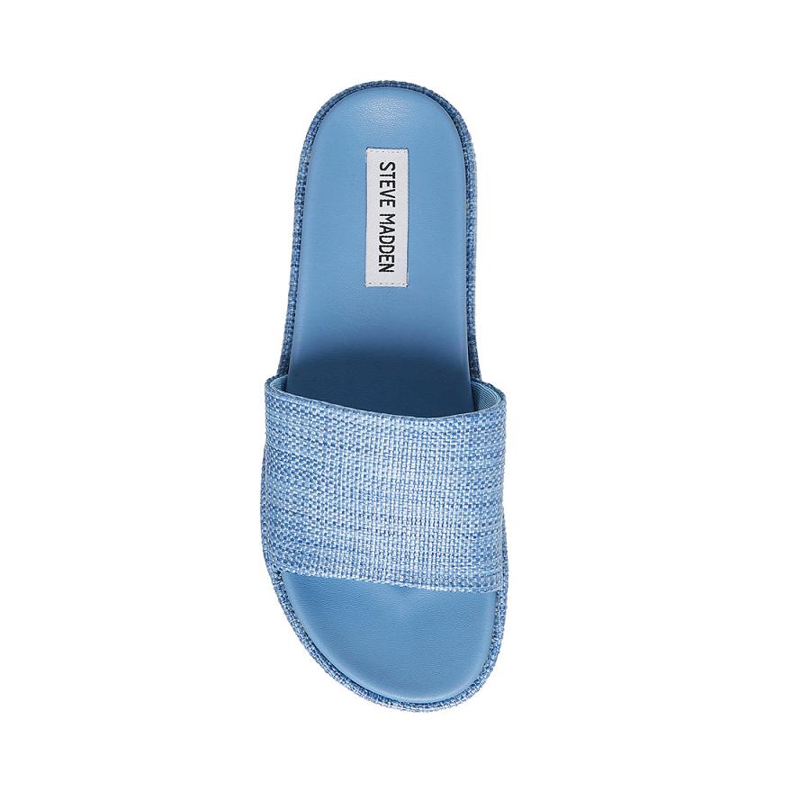 Steve Madden KASPER Női Lapos Szandál Kék | 038MEZOAU