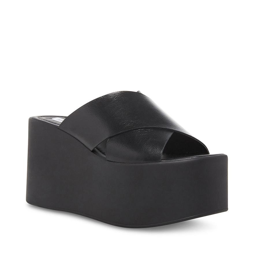 Steve Madden KODY Női Szandál Fekete | 927CFULKI