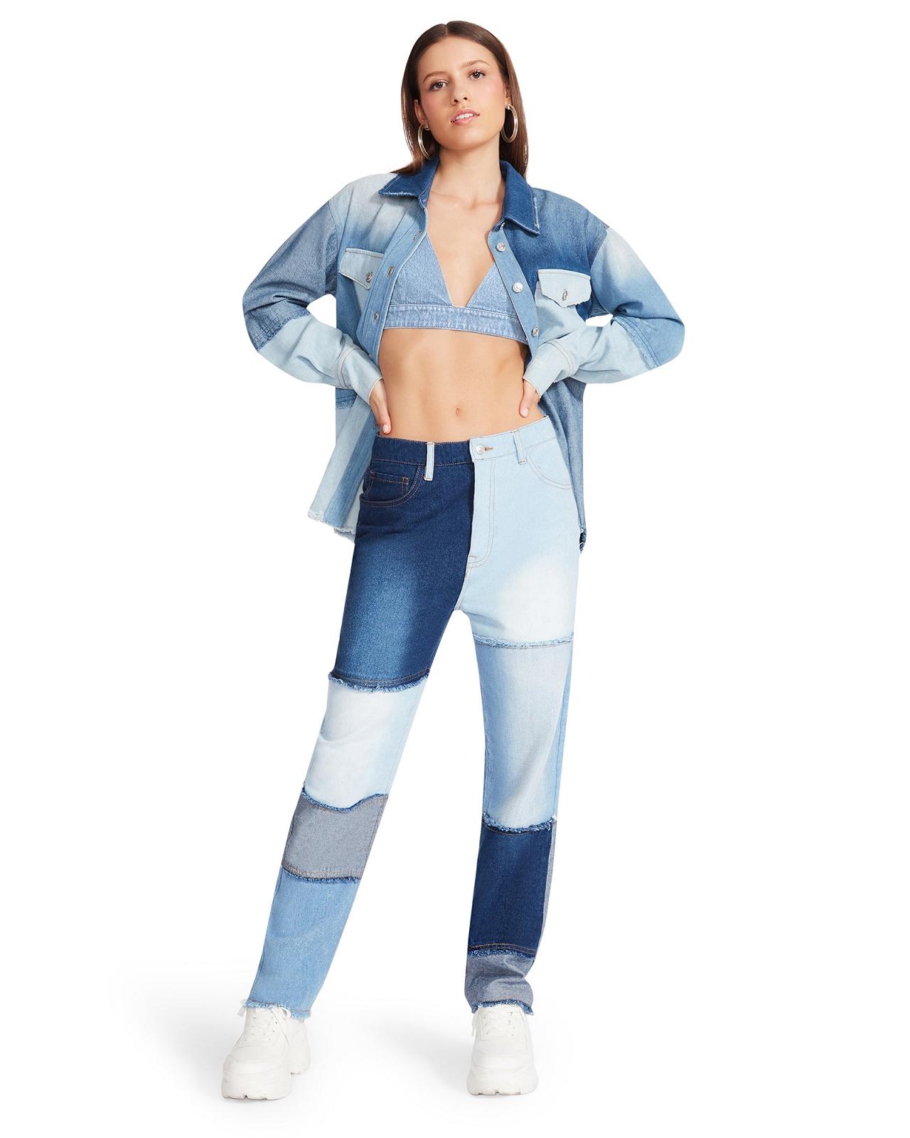 Steve Madden KYLIE SHACKET Női Egy darab és készlet Denim | 092KVMBQG