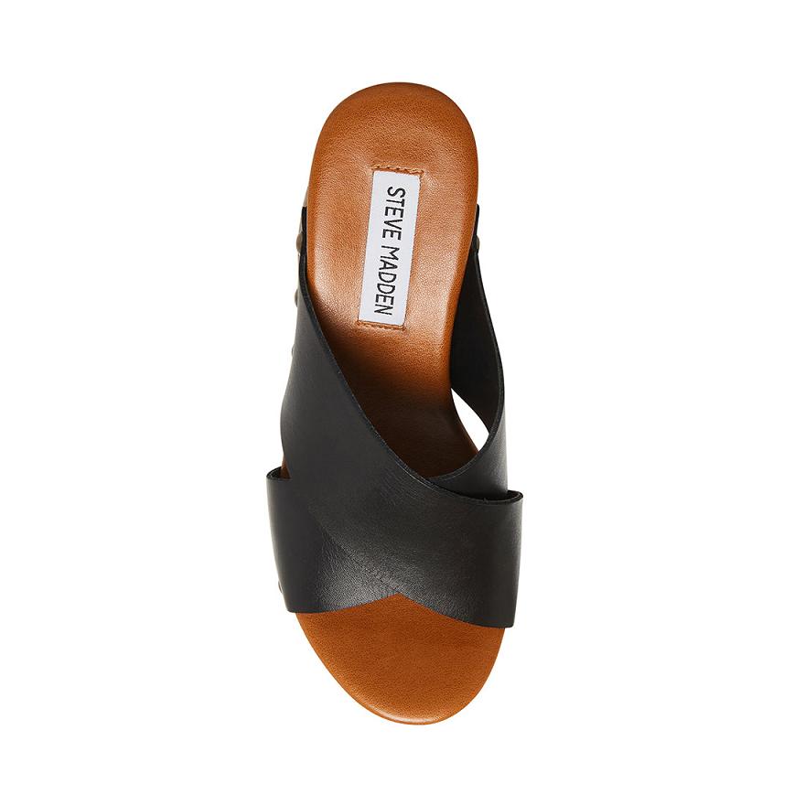 Steve Madden LACEY Női Platform Cipő Fekete | 057QIMHZV