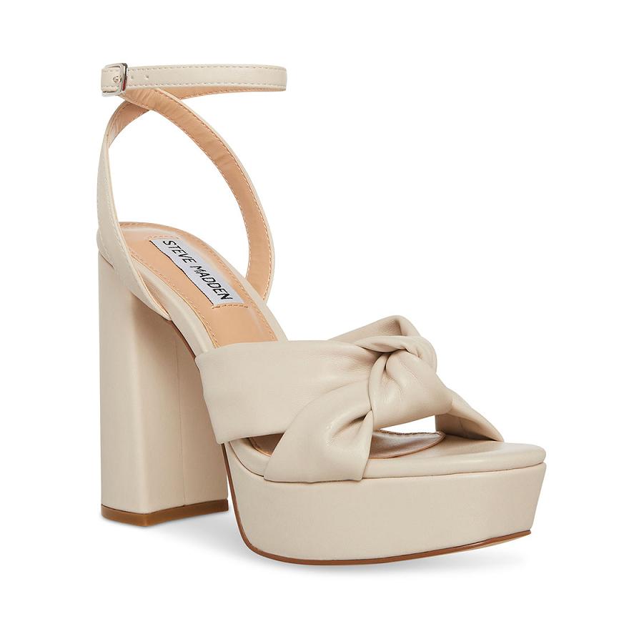 Steve Madden LALA Női Platform Cipő Bone | 507VREUCY