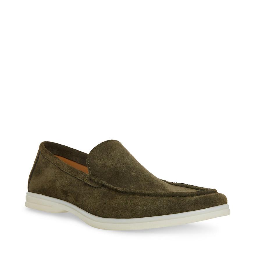 Steve Madden LARKEN Férfi Loafer Cipő Olivazöld | 920LXOMFI
