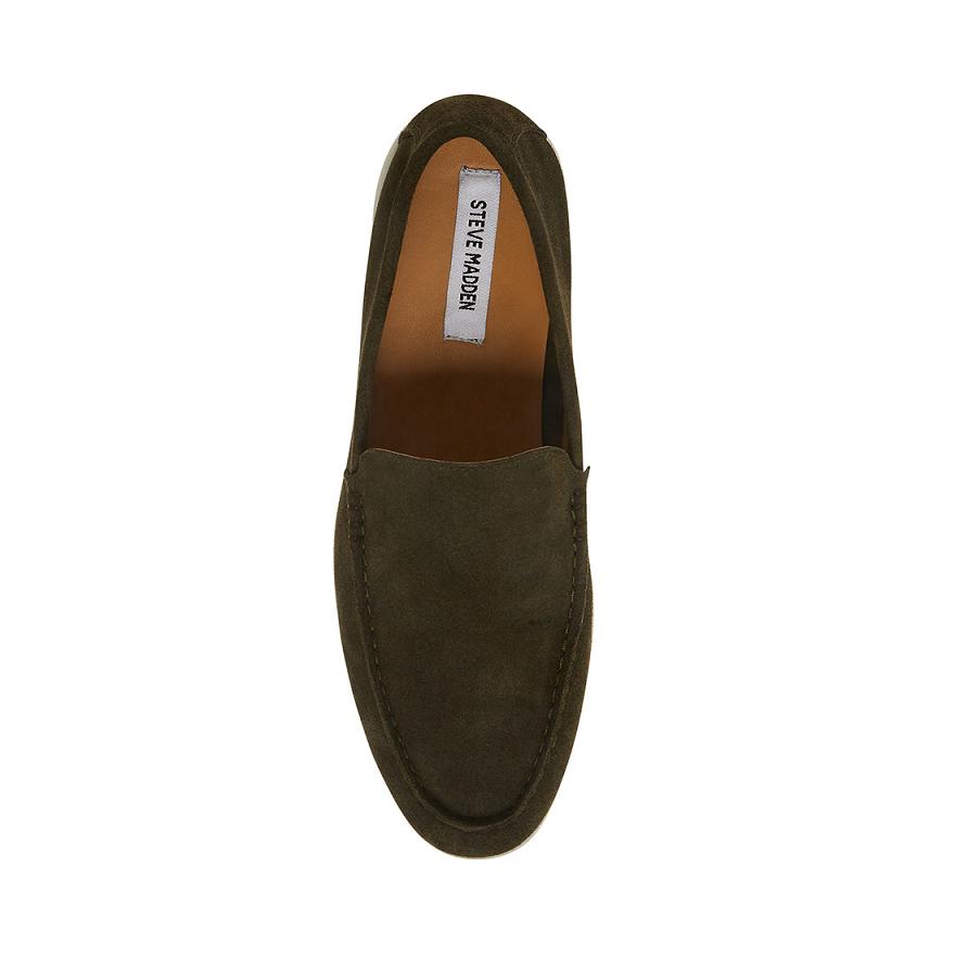Steve Madden LARKEN Férfi Loafer Cipő Olivazöld | 920LXOMFI