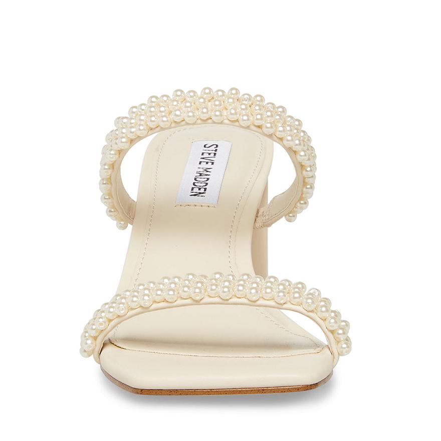 Steve Madden LILAH-P Női Mule Cipő Bone | 675ZLXUCJ