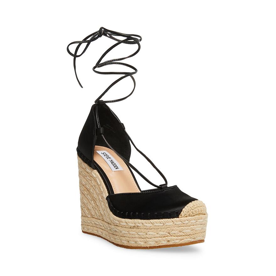 Steve Madden LORETTA Női Szandál Fekete | 308LJDBMT
