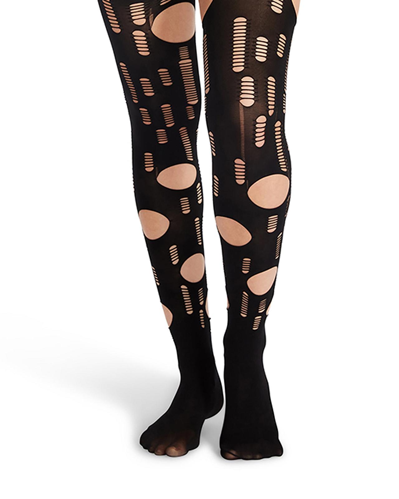 Steve Madden L-RIPPED TIGHT SINGLE Női Tights Fekete | 209TGXCRU