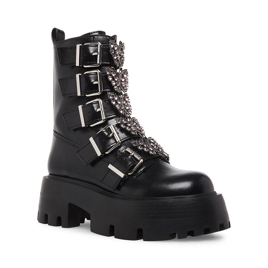 Steve Madden MADDY Női Bokacsizma Fekete | 781CIKWXF