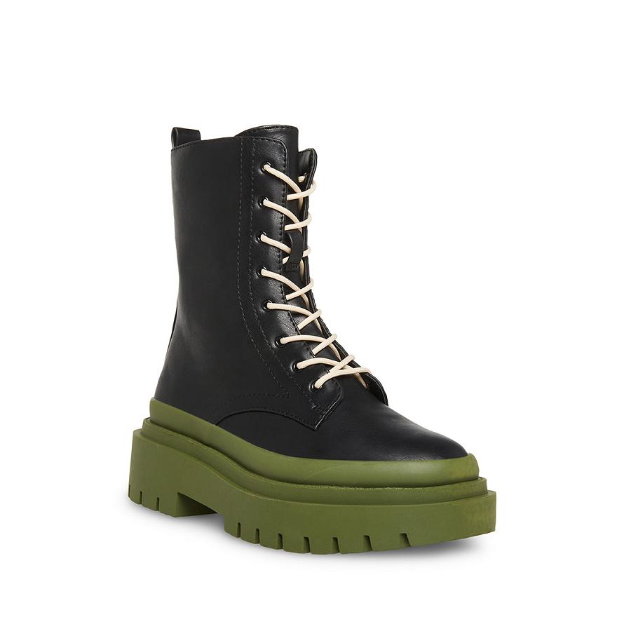 Steve Madden MANSEL Női Bokacsizma Fekete Színes | 370ALBTOE