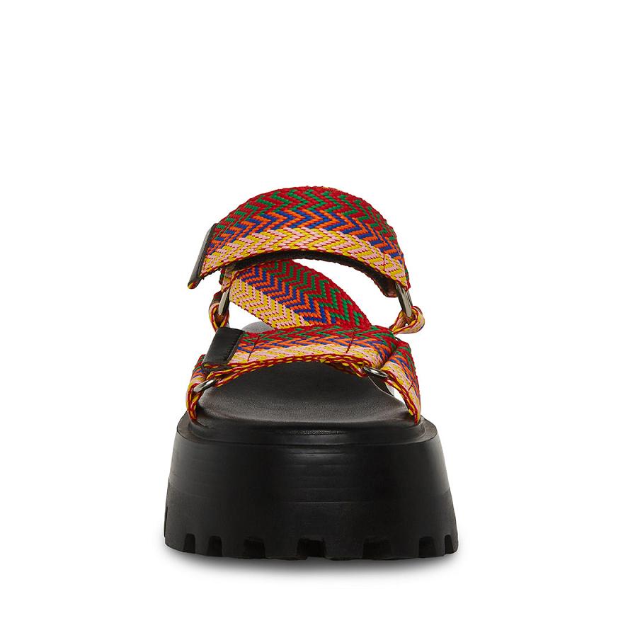 Steve Madden MILLY Női Platform Cipő Fekete Színes | 529SPHEYG