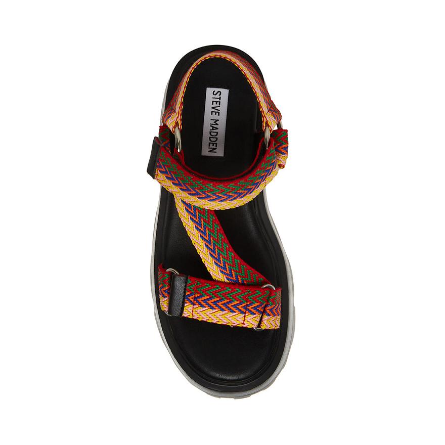 Steve Madden MILLY Női Platform Cipő Fekete Színes | 529SPHEYG