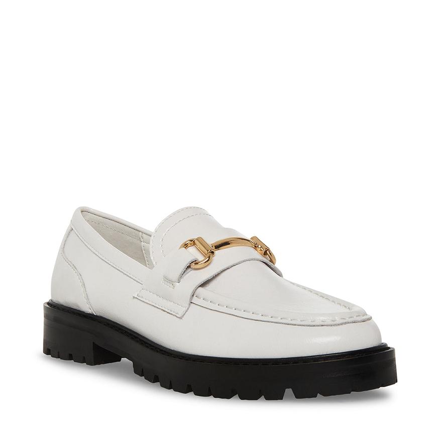 Steve Madden MISTOR Női Loafer Cipő Fehér | 426ULVYAD
