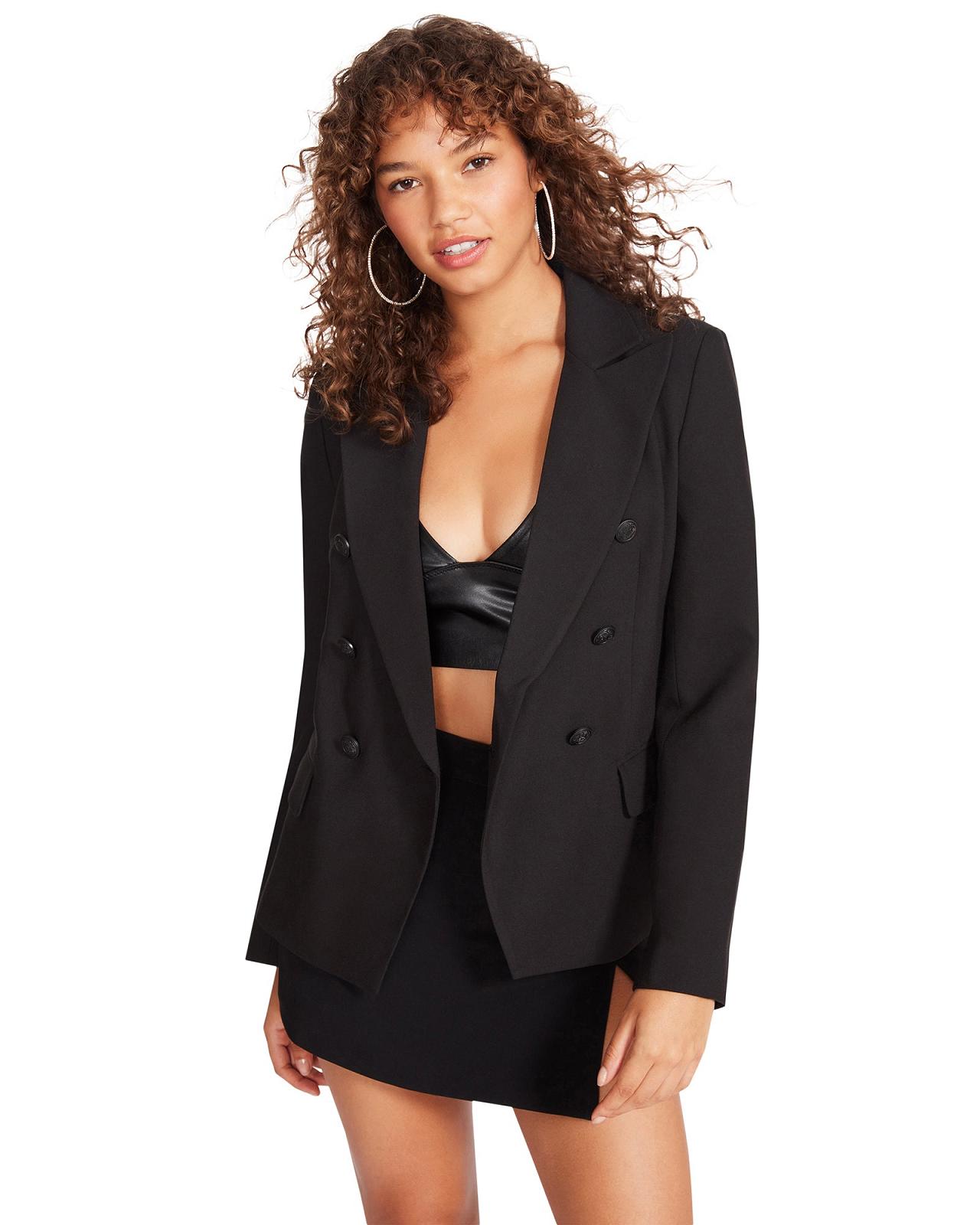 Steve Madden NAOMI BLAZER Női Blézerek Fekete | 218USOMCQ