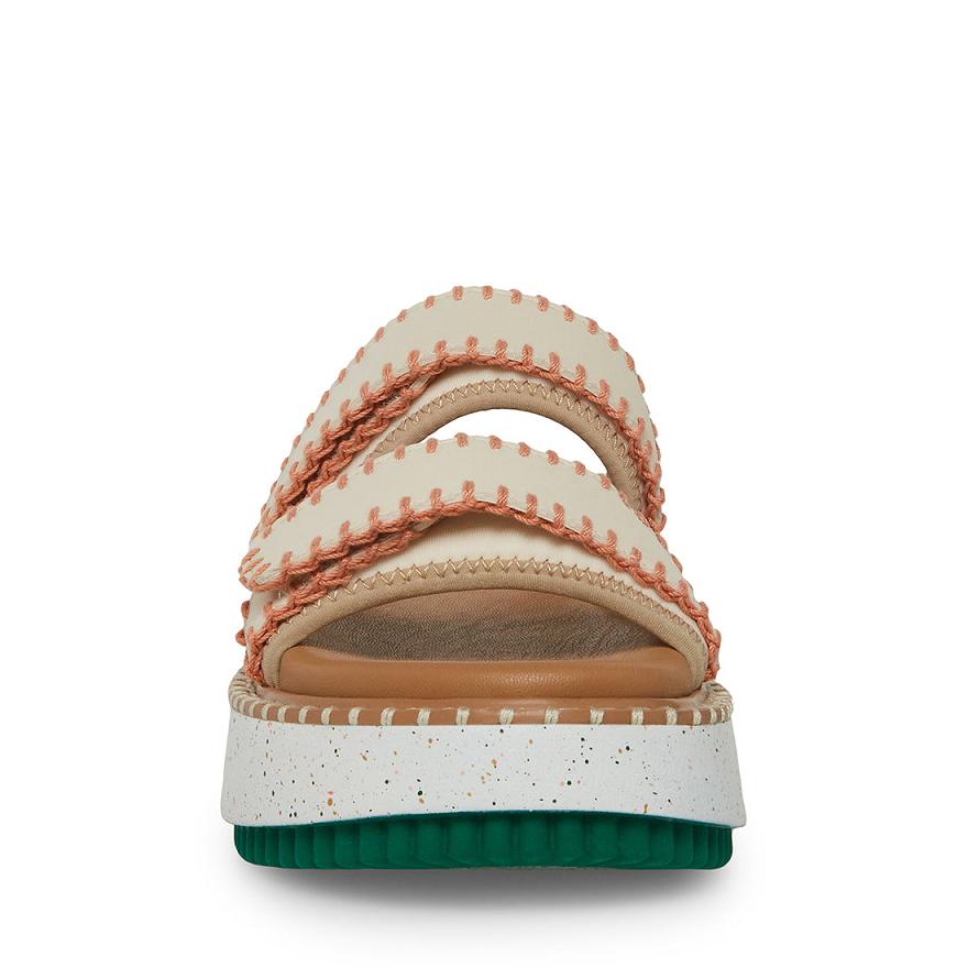 Steve Madden OTTO Női Papucs Fehér Zöld | 837MQLCHV