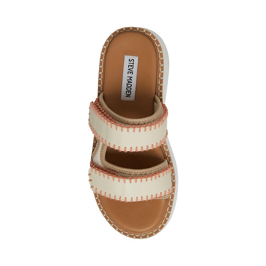 Steve Madden OTTO Női Papucs Fehér Zöld | 837MQLCHV