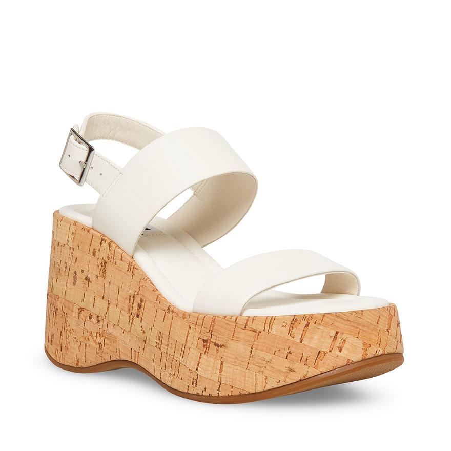 Steve Madden PAM Női Szandál Fehér | 719KWNYGZ