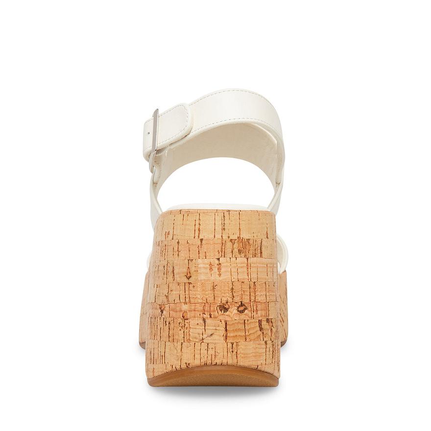 Steve Madden PAM Női Szandál Fehér | 719KWNYGZ