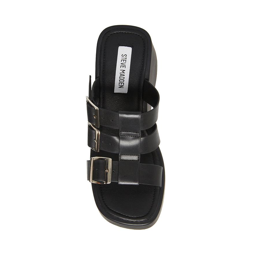 Steve Madden PIERCE Női Mule Cipő Fekete | 642TFOEWV