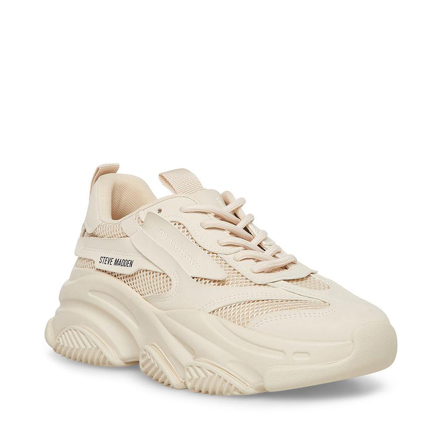 Steve Madden POSSESSION Női Sportcipő Bone | 912ZHCOYT