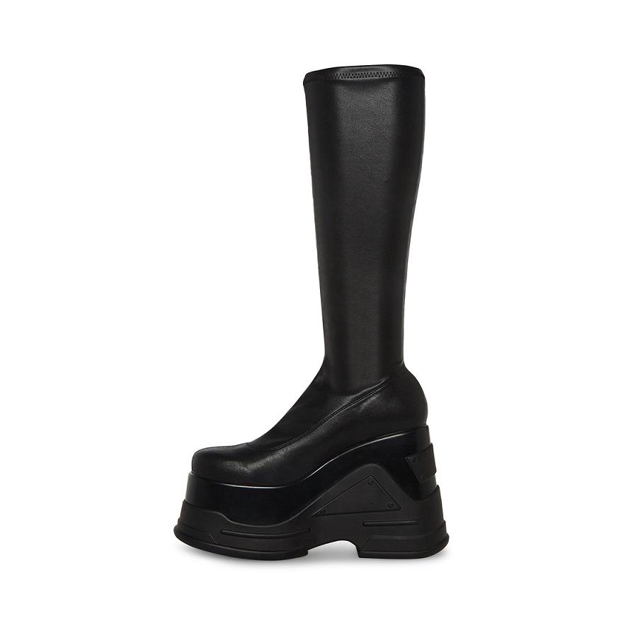 Steve Madden PURPOSE Női Hosszú Szárú Csizma Fekete | 780VNSMPH