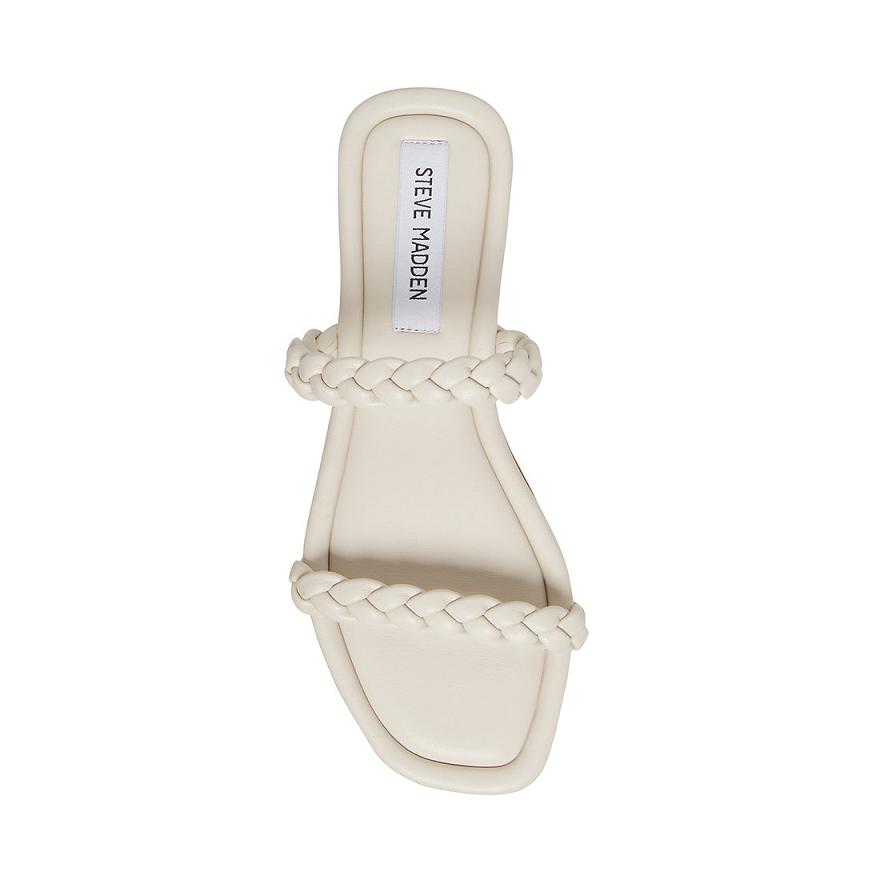 Steve Madden RAYAN Női Papucs Bone | 951WMXUQS
