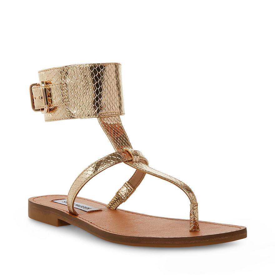 Steve Madden RICO Női Szandál Arany Kígyóbőr | 985GHJREI