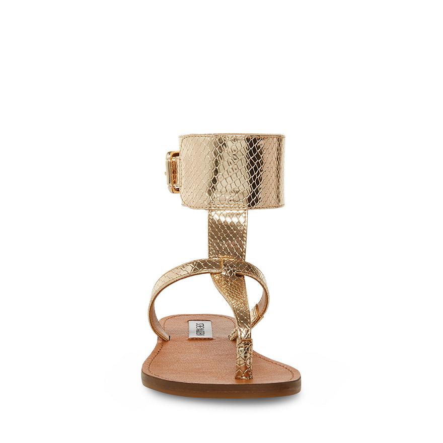 Steve Madden RICO Női Szandál Arany Kígyóbőr | 985GHJREI