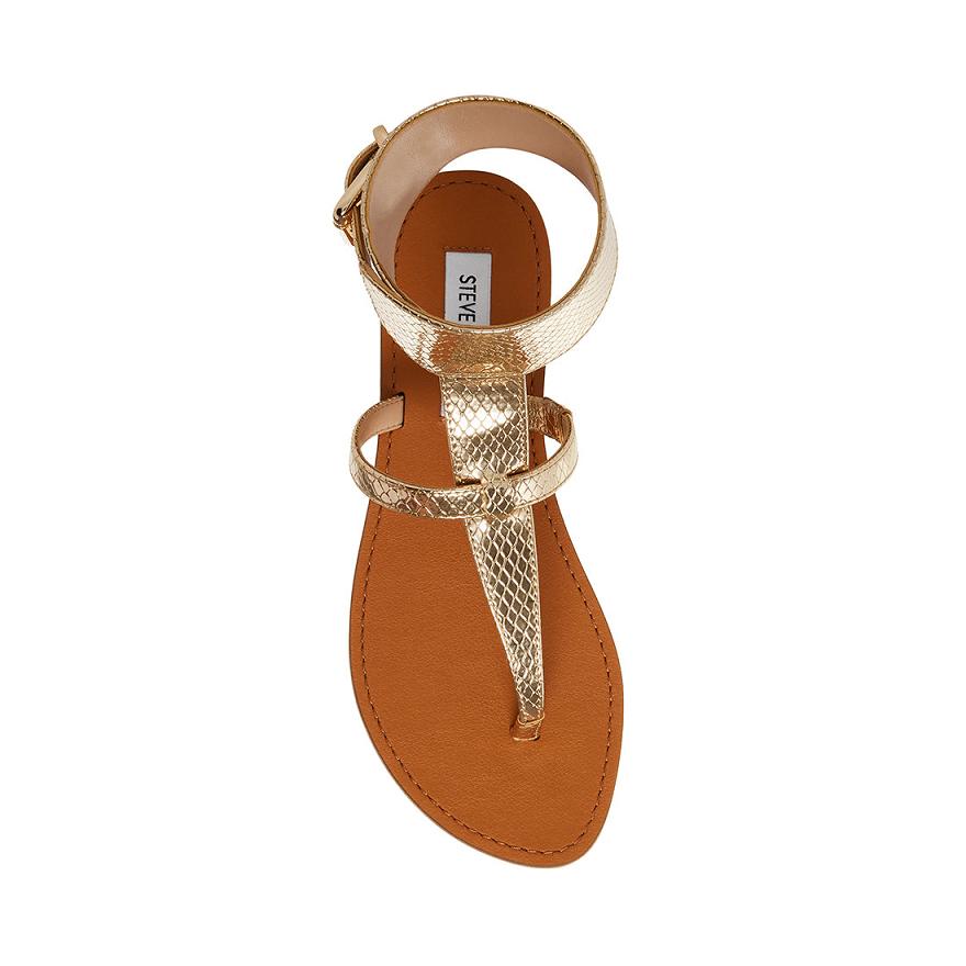 Steve Madden RICO Női Szandál Arany Kígyóbőr | 985GHJREI